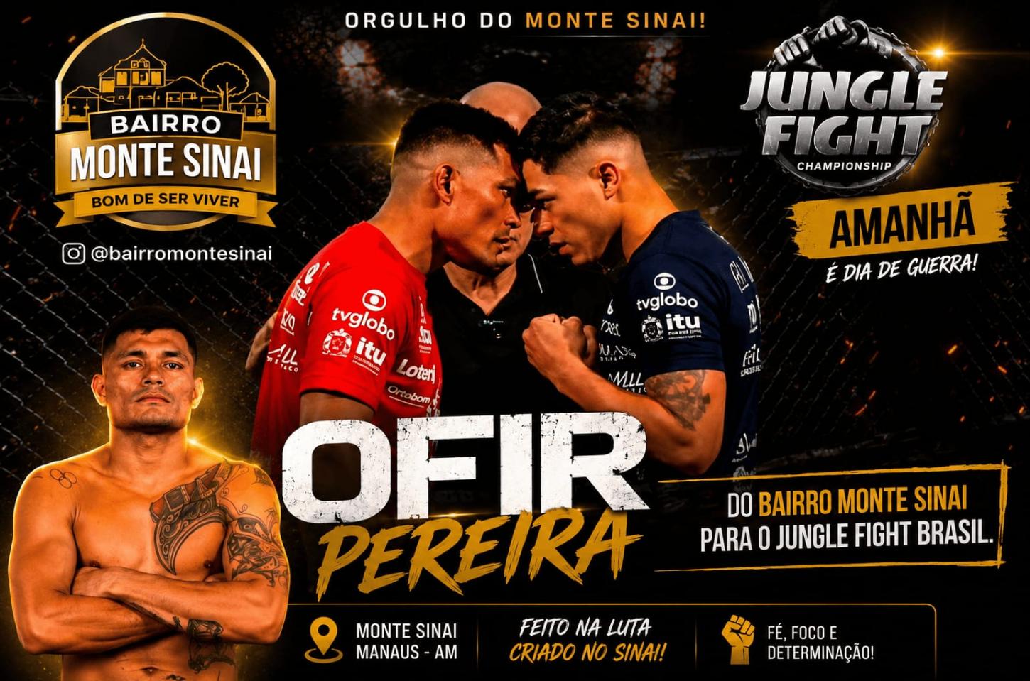 Do Monte Sinai em Manaus para o maior evento de MMA da América Latina: Ofir Pereira se prepara para lutar no Jungle Fight